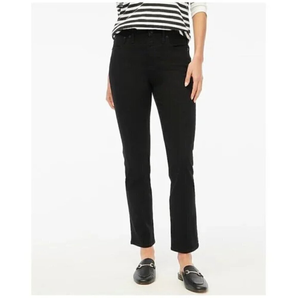 J. Crew Tall Essential Straight Jeans All Day Stretch Black Size 29T NWT